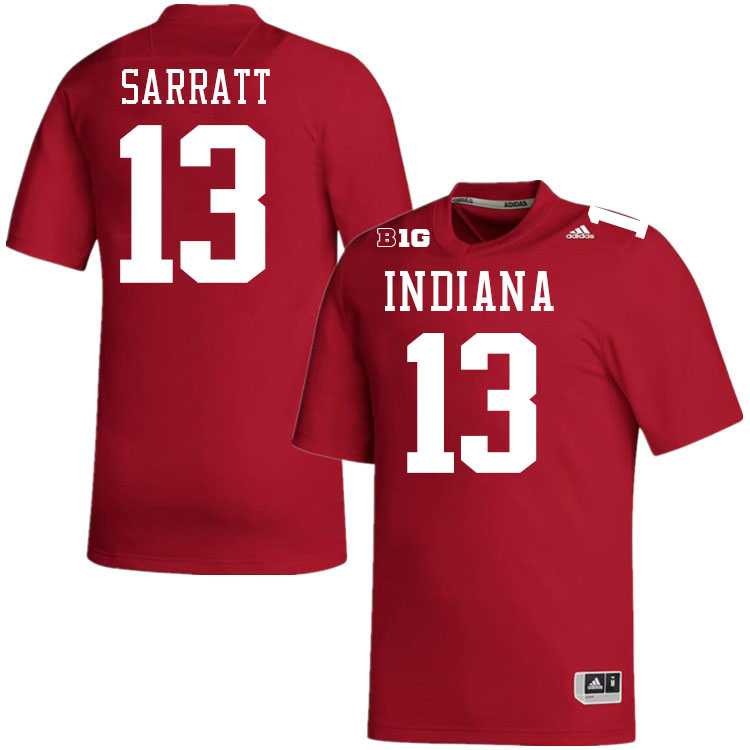 #13 Elijah Sarratt Indiana Hoosiers Football Jeresys College Apparels,Uniforms Stitched-Crimson